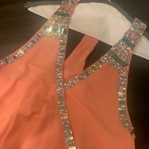 BEBE: Sexy Peach Dress